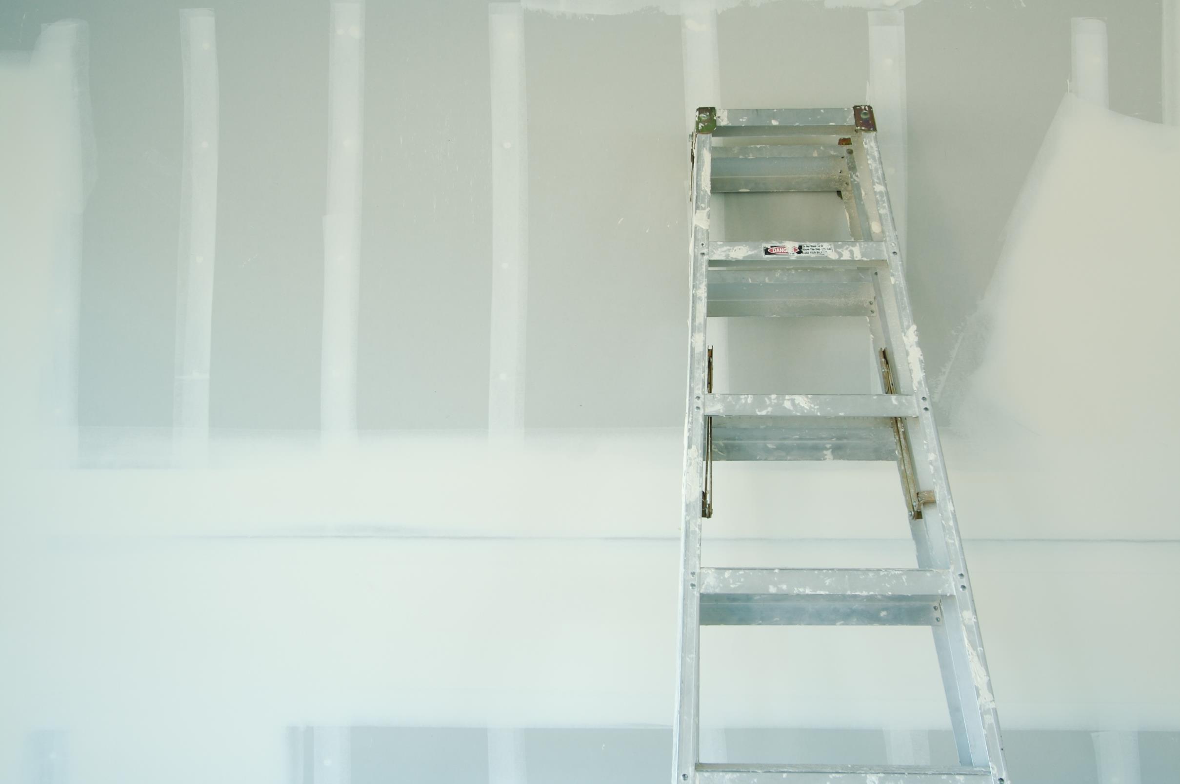 New Sheetrock Drywall & Ladder Abstract Background